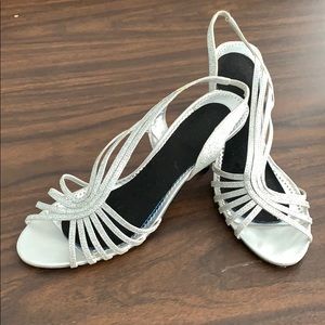 Silver dress sandals
